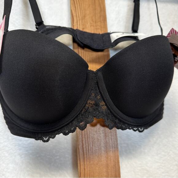 Maidenform Black Push Up Convertible Straps Formed Cups Bra Size 34A - Picture 2 of 7